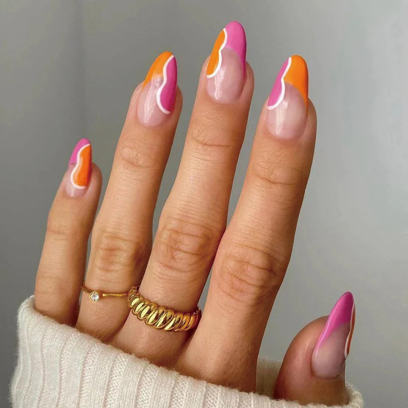 Groovy - Long Almond - Press on Nails